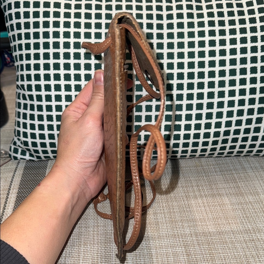 Brown Textured Crossbody Bag - Picture 10 of 10